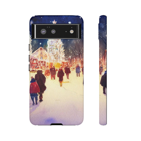 A Christmas Market in Denver Colorado - Impact Resistant Phone Case Google Pixel 6 Matte